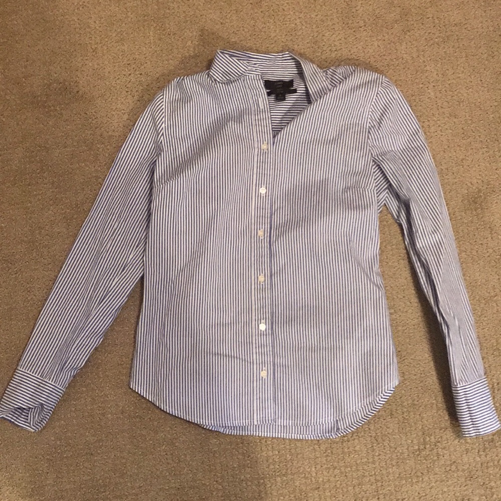 J Crew Slim Stretch Perfect Shirt Size 2